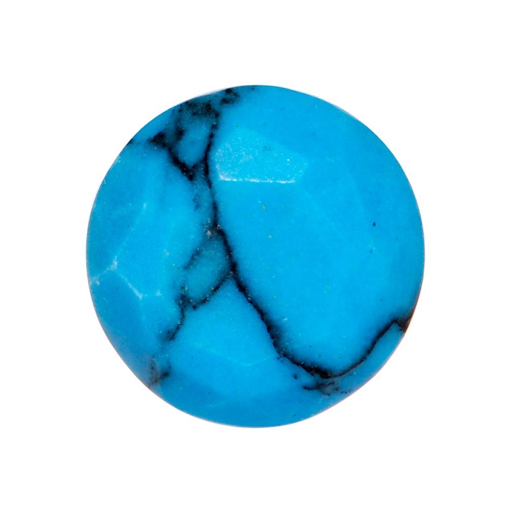 4 Gauge Turquoise Natural Stone Saddle Plug Set