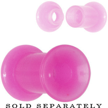 4 Gauge Pink 2-in1 Acrylic Screw Fit Interchangeable Plug Tunnel