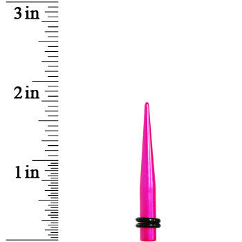 4 Gauge Pink Luster Acrylic Taper