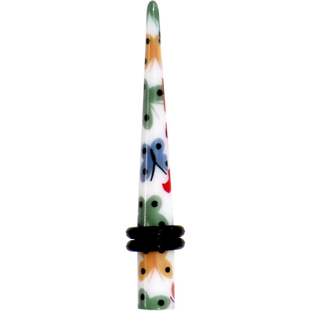4 Gauge Multi Color Butterfly Acrylic Ear Taper