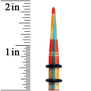 2 Gauge Acrylic Plaid Taper Ear Plug