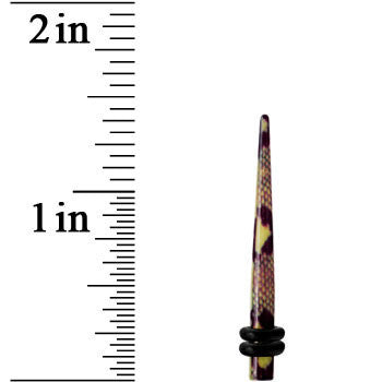 8 Gauge Green Snake Skin Acrylic Taper