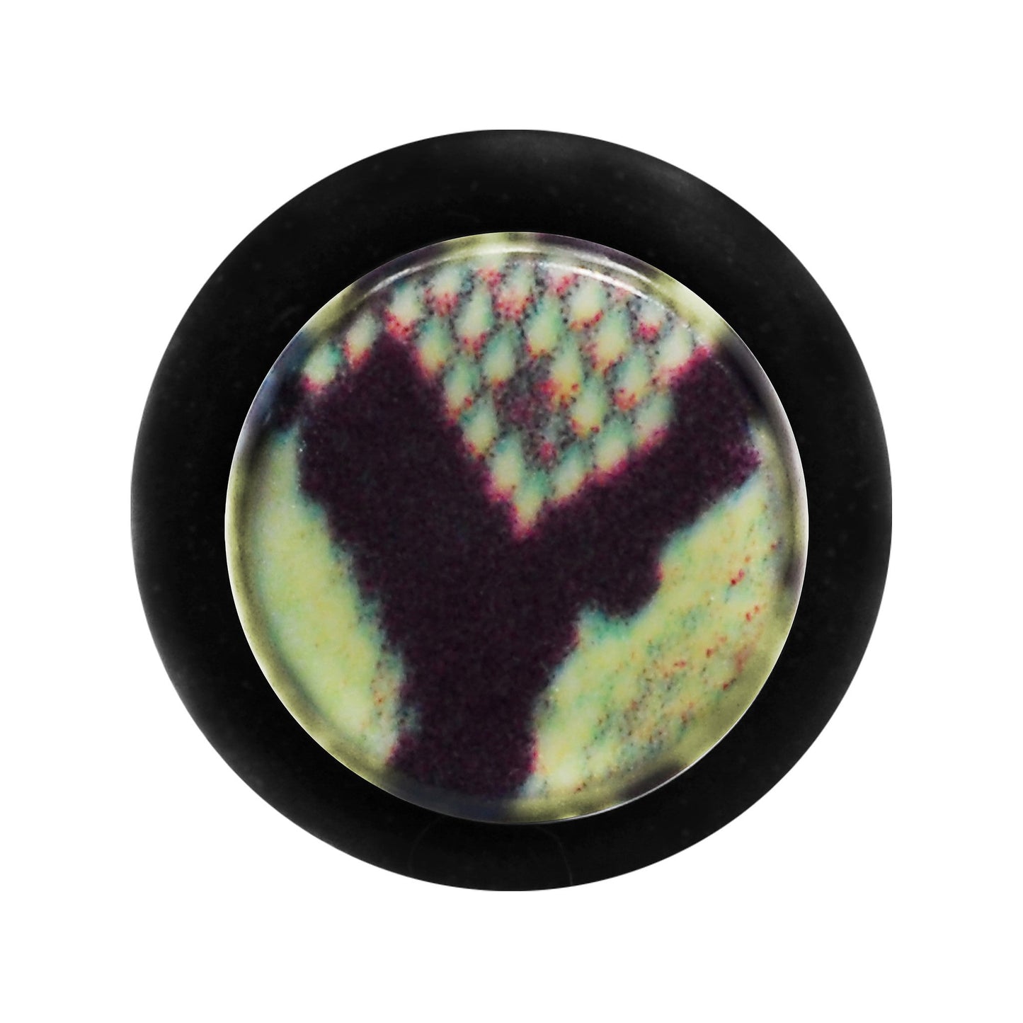 6 Gauge Green Snake Skin Acrylic Taper