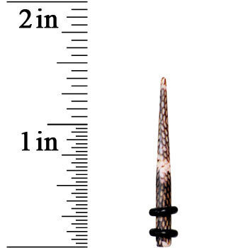 8 Gauge Blushing Snake Skin Acrylic Taper