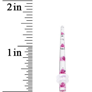 8 Gauge Clear Acrylic Glitter Purple Skull Confetti Taper