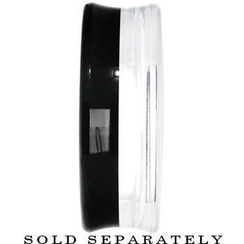 48mm Clear Black Acrylic Mirror Split Saddle Plug