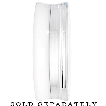 2 Clear White Acrylic Mirror Split Saddle Plug