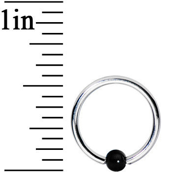 16 Gauge 3/8 Black Titanium Ball BCR Captive Ring