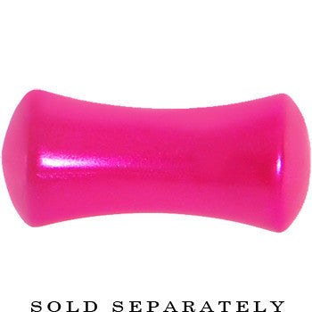 4 Gauge Hyacinth Pink Metallic Pearl Acrylic Saddle Plug