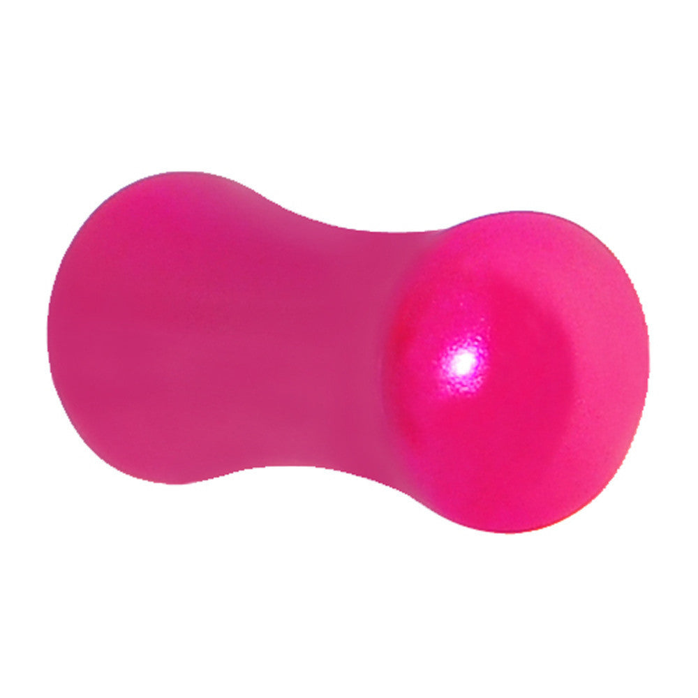 4 Gauge Hyacinth Pink Metallic Pearl Acrylic Saddle Plug