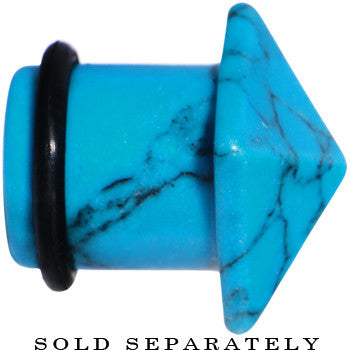 9/16 Turquoise Semi Precious Stone Pyramid Top Plug