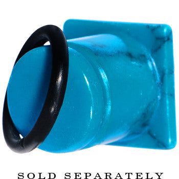 9/16 Turquoise Semi Precious Stone Pyramid Top Plug