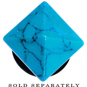 9/16 Turquoise Semi Precious Stone Pyramid Top Plug