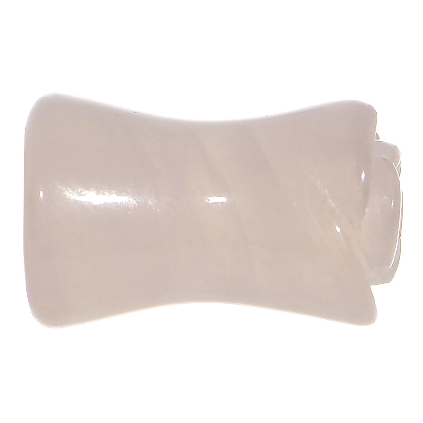 2 Gauge Natural Rose Quartz Blooming Flower Stone Saddle Plug