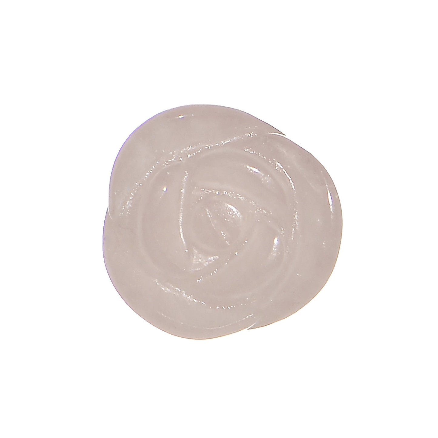 2 Gauge Natural Rose Quartz Blooming Flower Stone Saddle Plug
