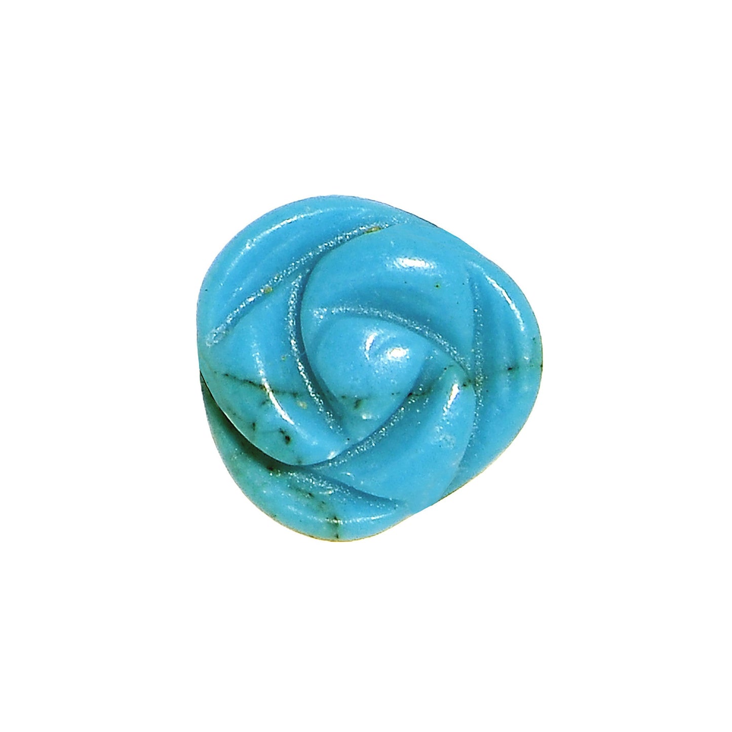 2 Gauge Natural Blue Turquoise Blooming Flower Stone Saddle Plug