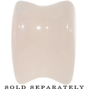 9/16 Natural Rose Quartz Sweet Heart Stone Saddle Plug Set