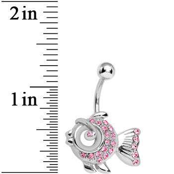 Pink Gem Fancy Fish Belly Ring