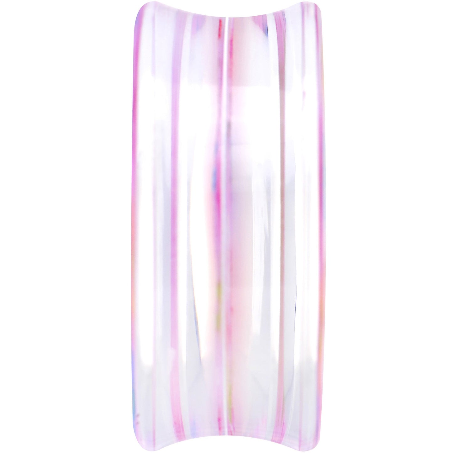 38mm Acrylic Pink Multicolored Flower Power Saddle Plug