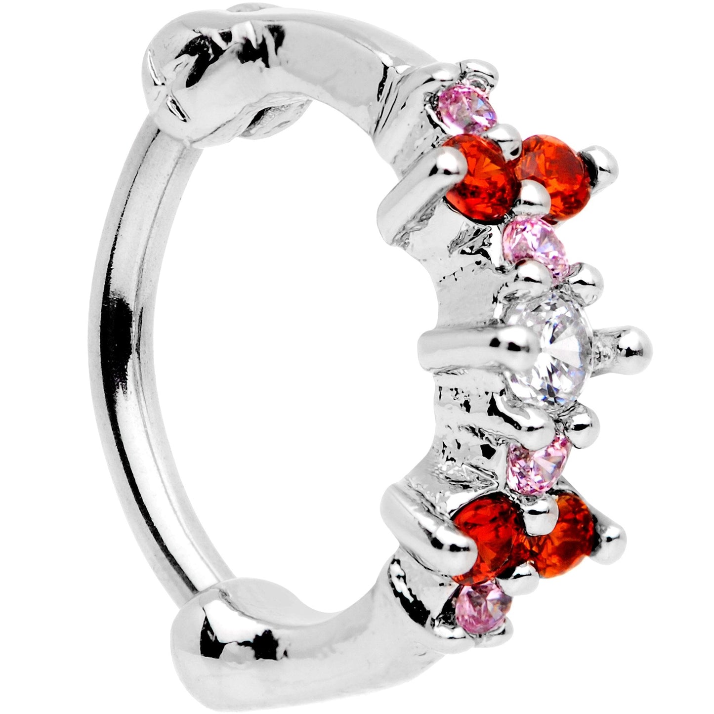 16 Gauge 5/16 Red Gem Cluster Hinged Cartilage Clicker