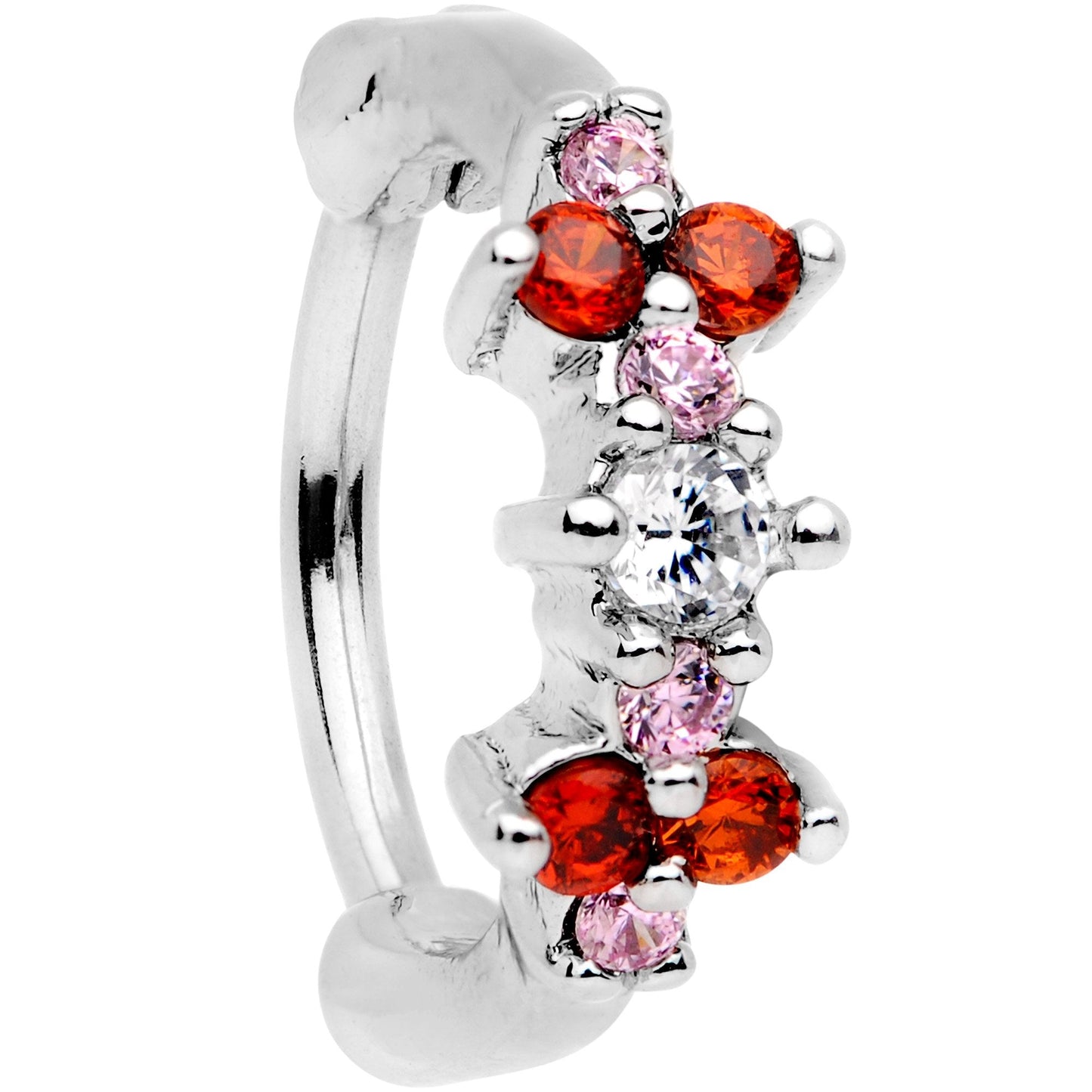16 Gauge 5/16 Red Gem Cluster Hinged Cartilage Clicker