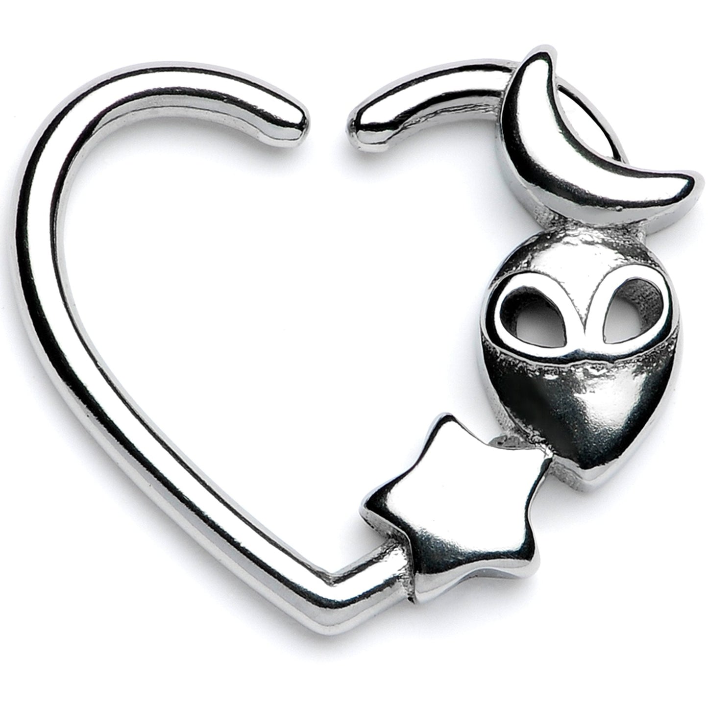 16 Gauge 3/8 Alien Among The Stars Left Heart Closure Ring