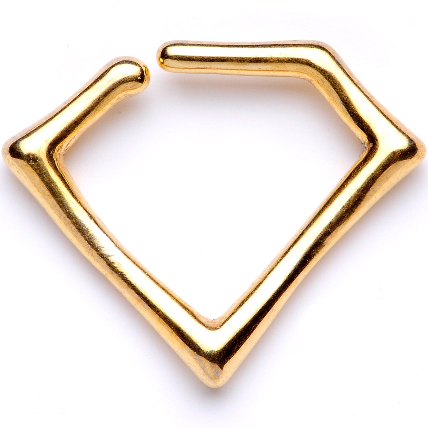 16 Gauge 5/16 Gold Tone Geometric Rhombus Closure Ring