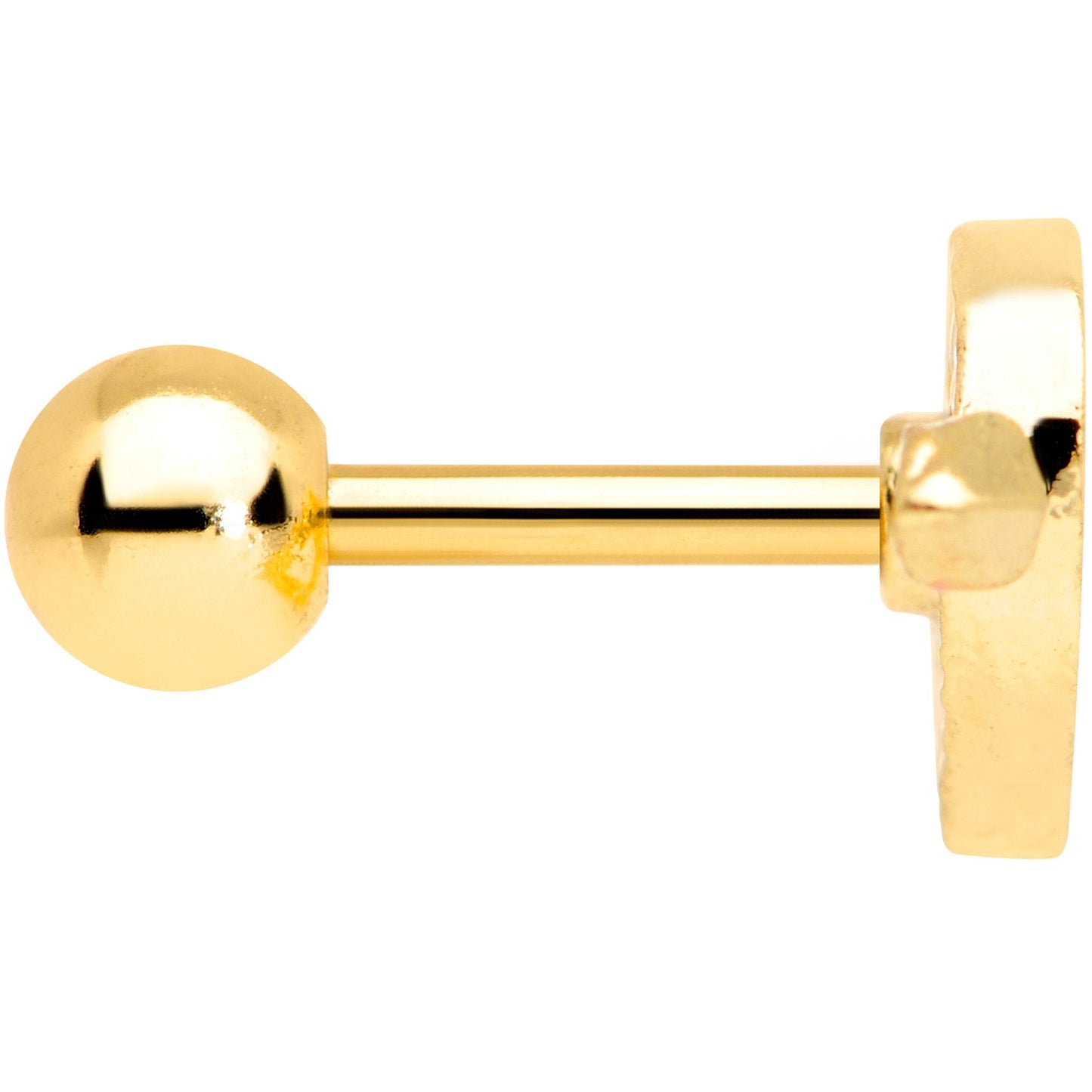 16 Gauge 1/4 Gold Tone Sweet Pink Sweetheart Cartilage Earring