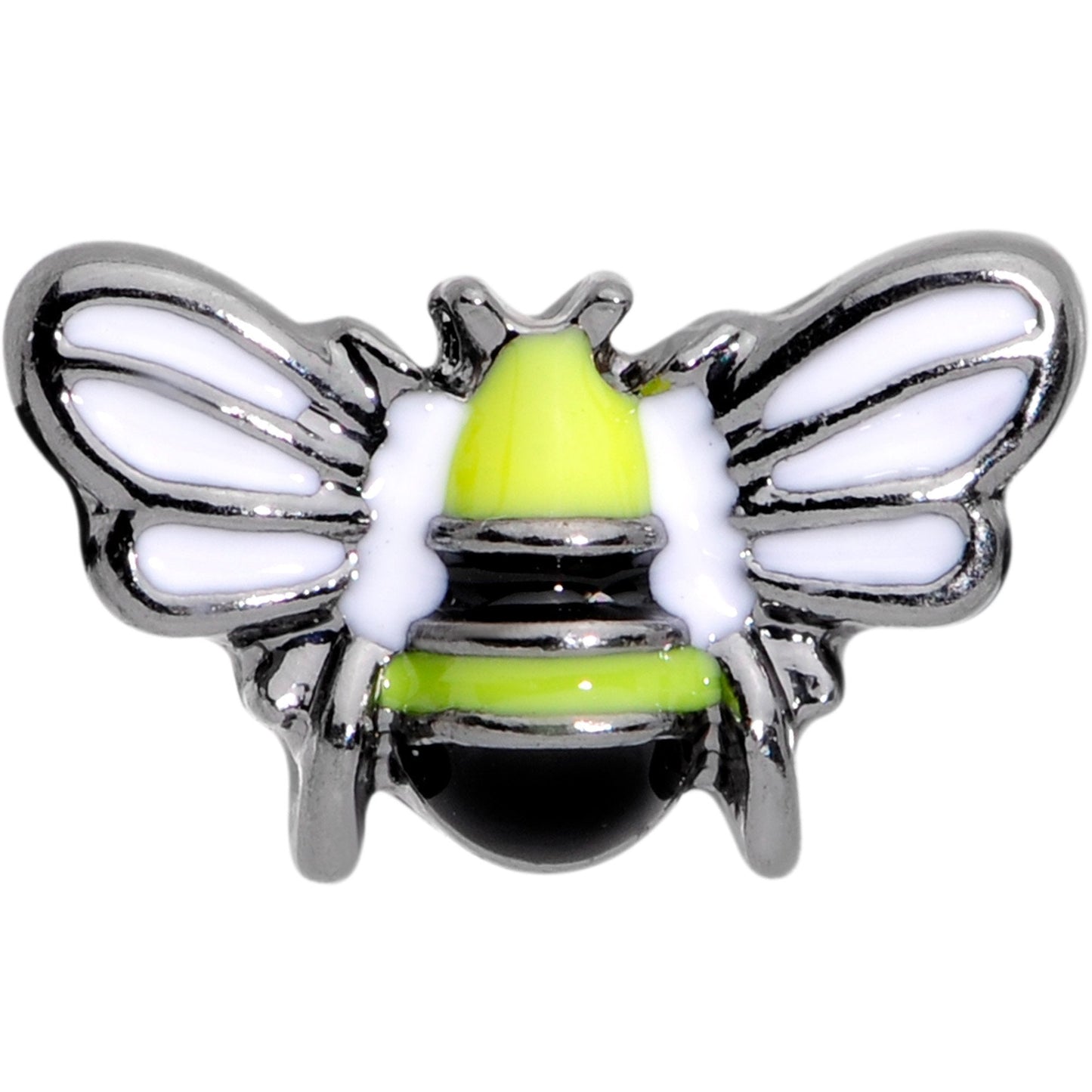 16 Gauge 1/4 Yellow Black Blissful Bumblebee Cartilage Tragus Earring
