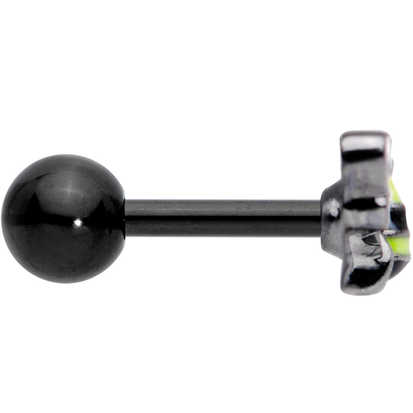16 Gauge 1/4 Yellow Black Blissful Bumblebee Cartilage Tragus Earring