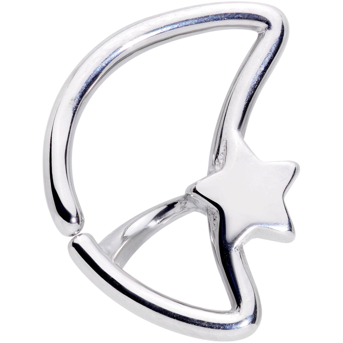 16 Gauge 5/16 Crescent Moon and Star Closure Ring