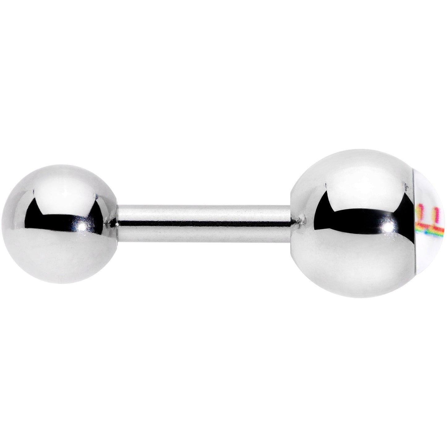 16 Gauge 1/4 Rainbow Text Gay Pride Cartilage Tragus Earring