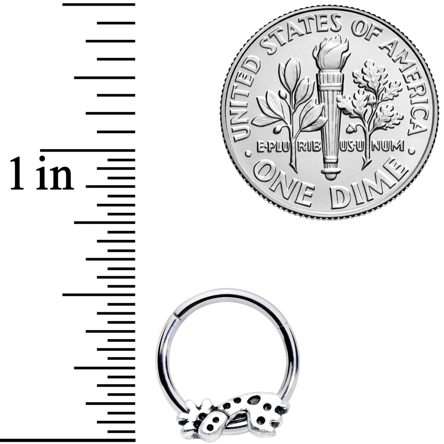 16 Gauge 3/8 Happy Giraffe Hinged Segment Ring