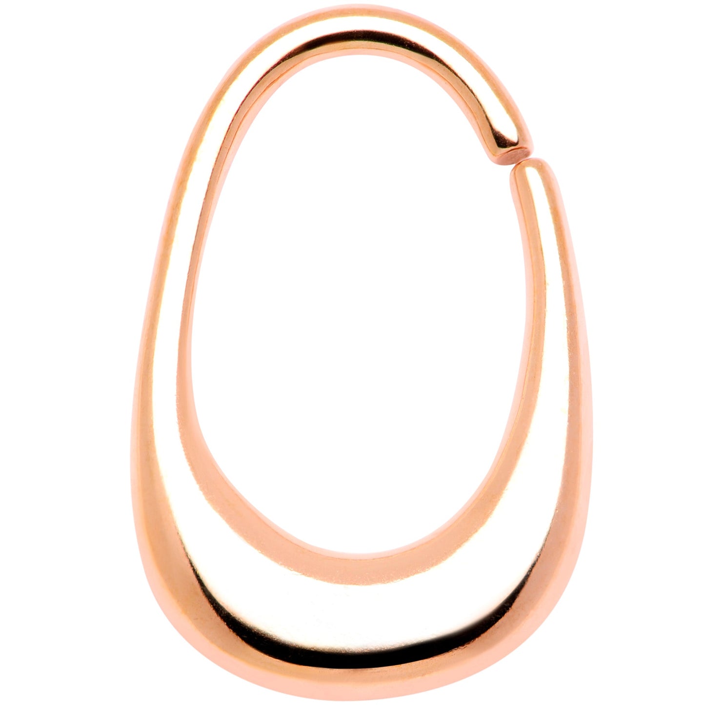 16 Gauge 5/16 Rose Gold Tone Oval Cartilage Tragus Daith