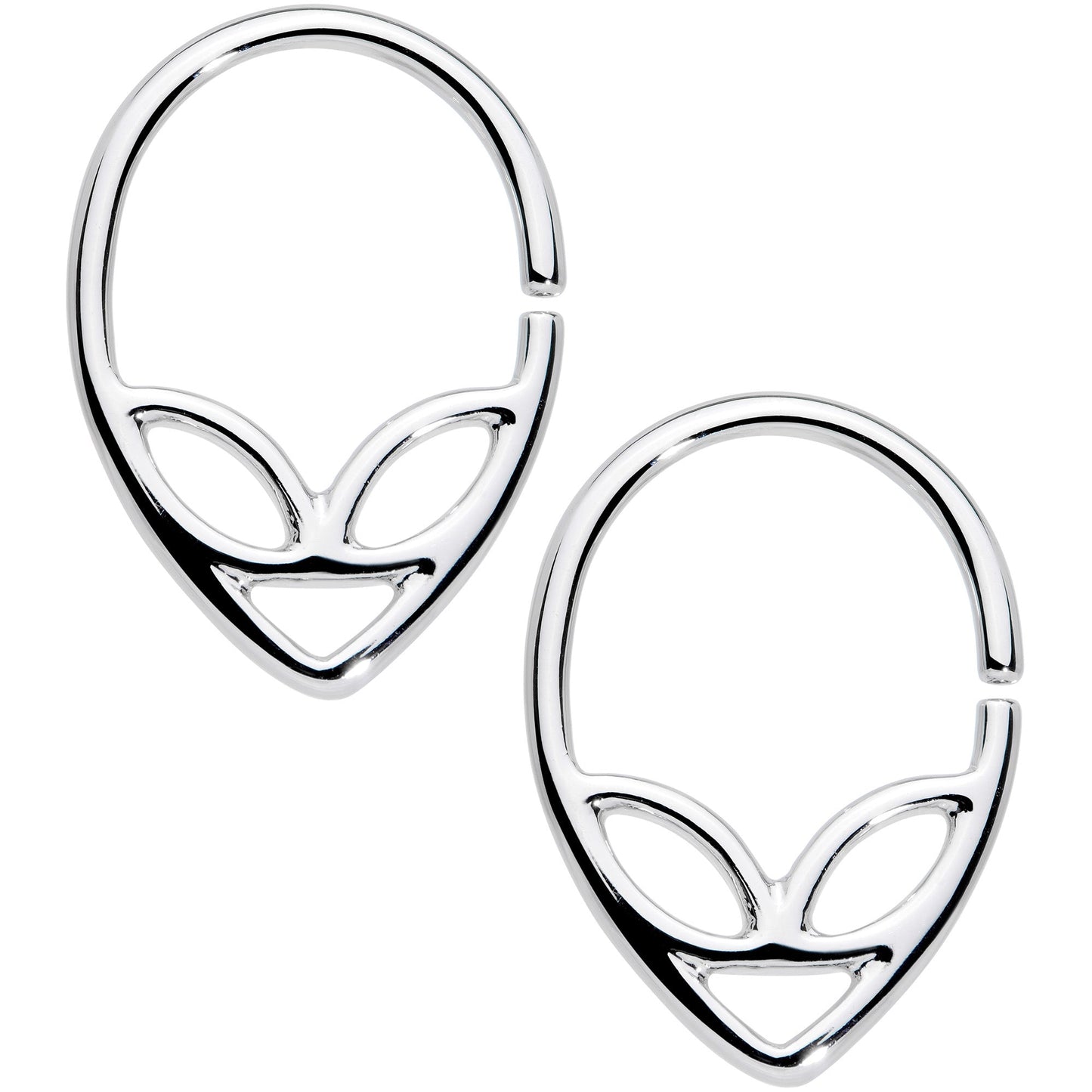 14 Gauge 9/16 UFO Alien Nipple Ring Set