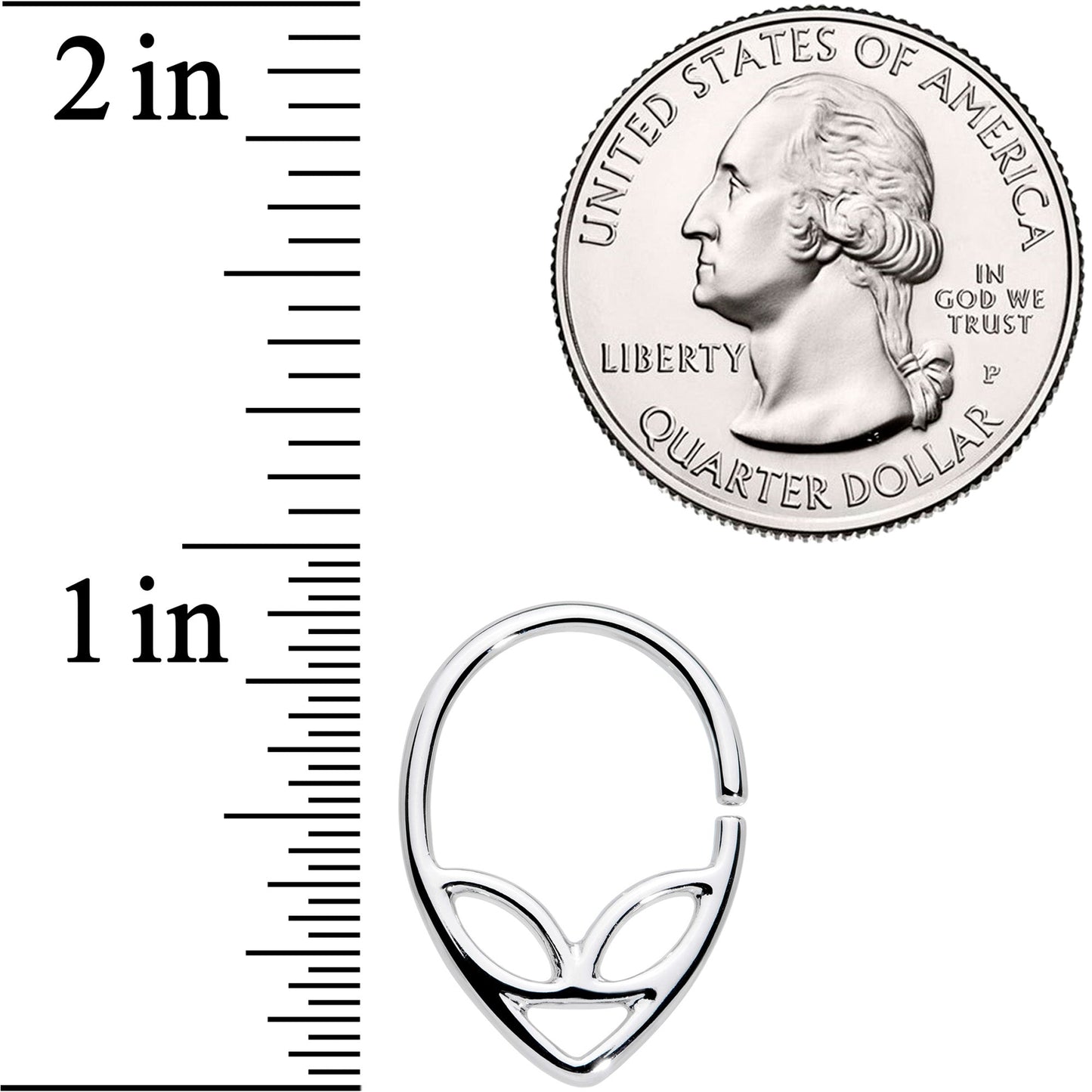 14 Gauge 9/16 UFO Alien Nipple Ring Set