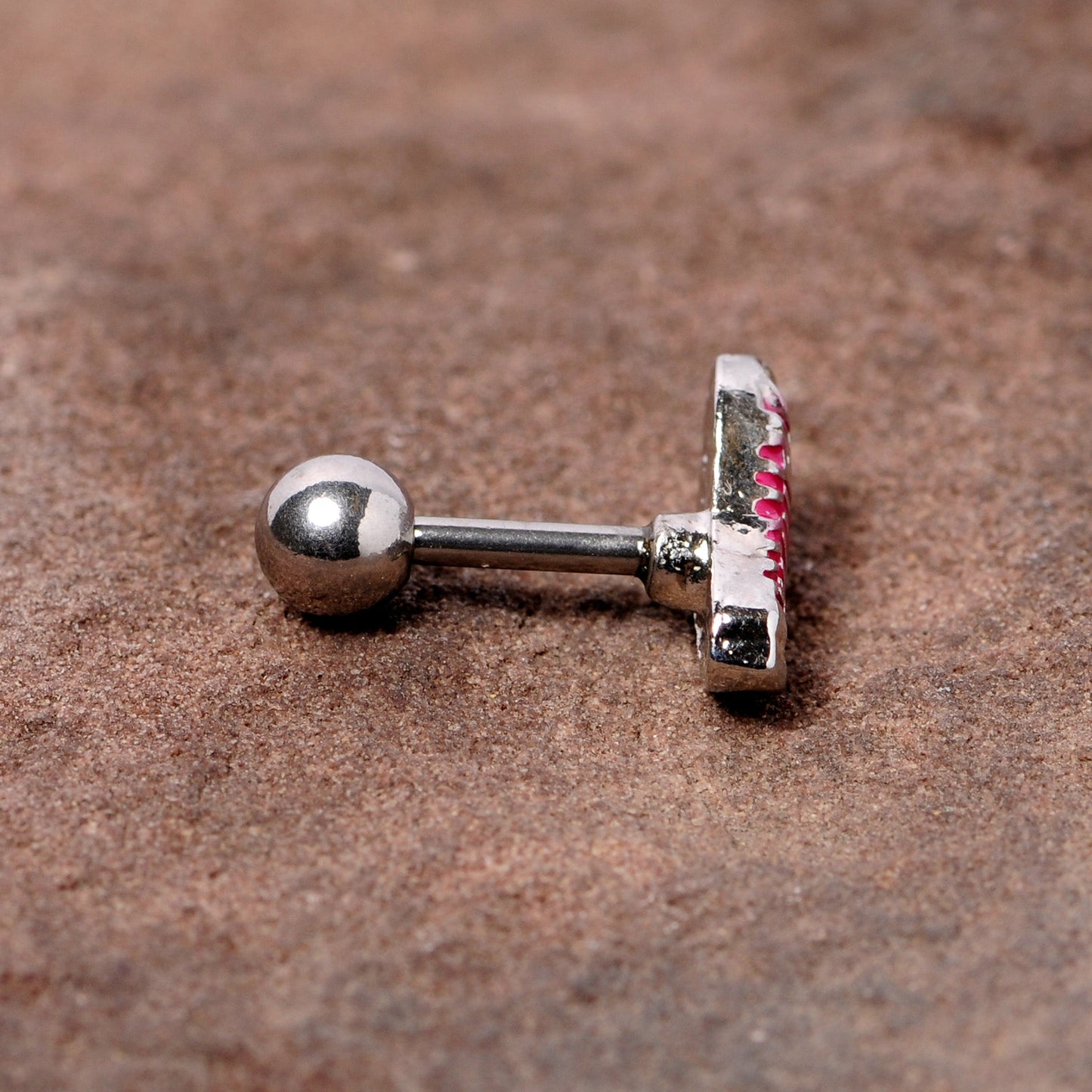16 Gauge 1/4 Pink High Top Sneaker Cartilage Tragus Earring