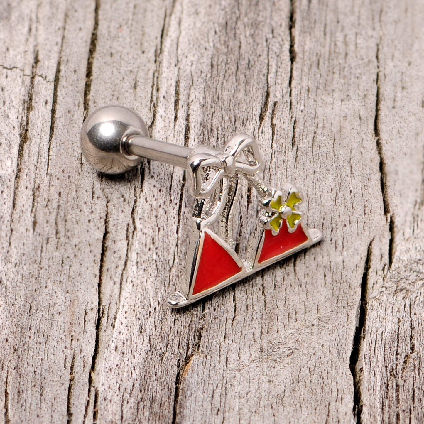 16 Gauge 1/4 Red Itty Bitty Bikini Cartilage Tragus Earring