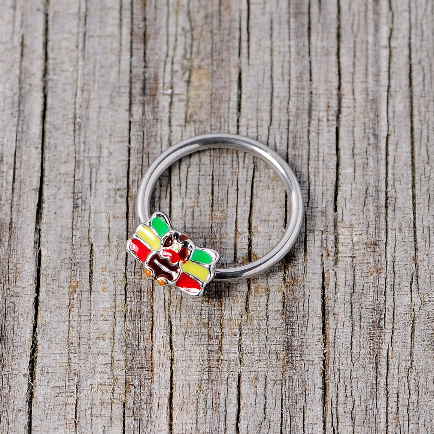 16 Gauge 3/8 Rasta Turkey Thanksgiving BCR Captive Ring