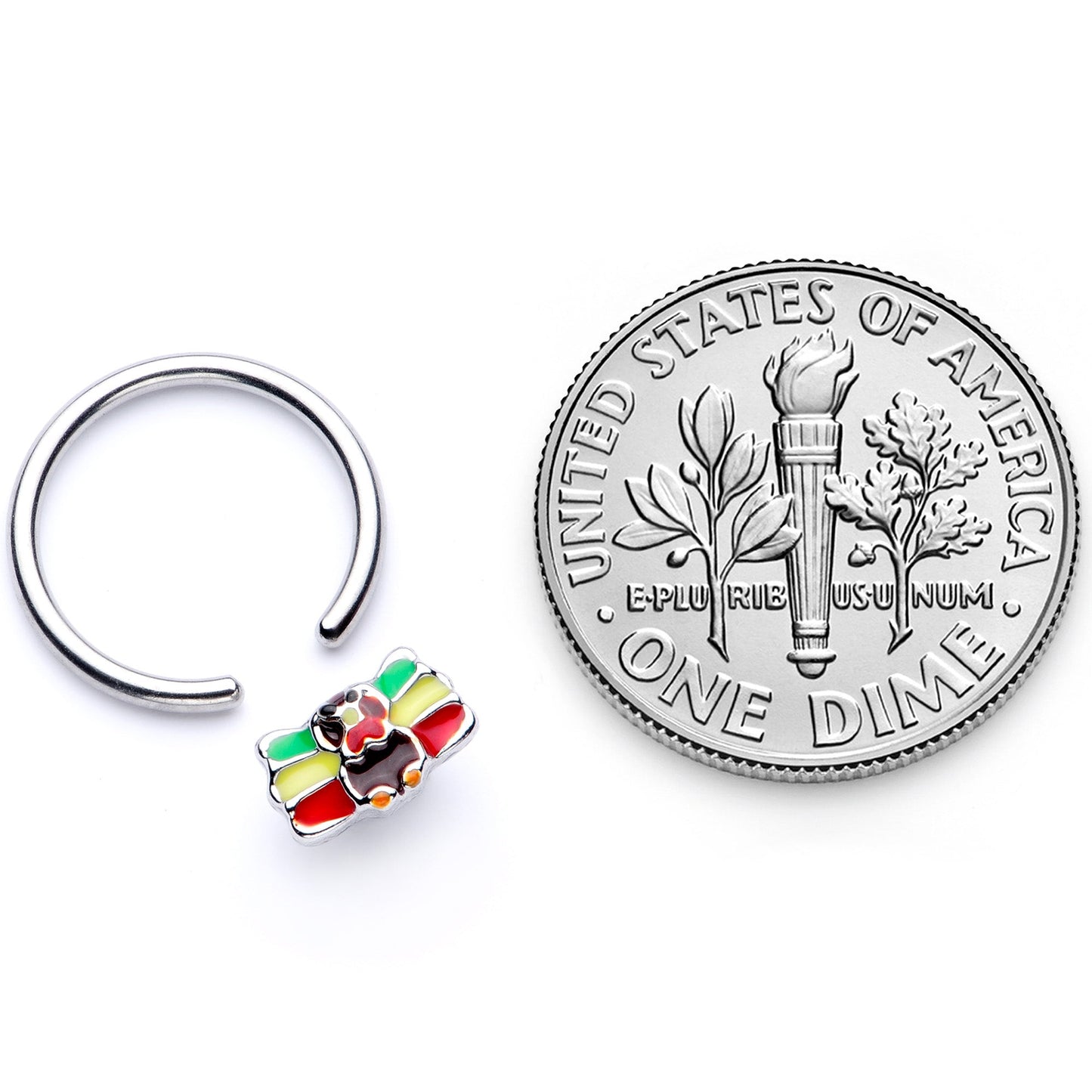 16 Gauge 3/8 Rasta Turkey Thanksgiving BCR Captive Ring