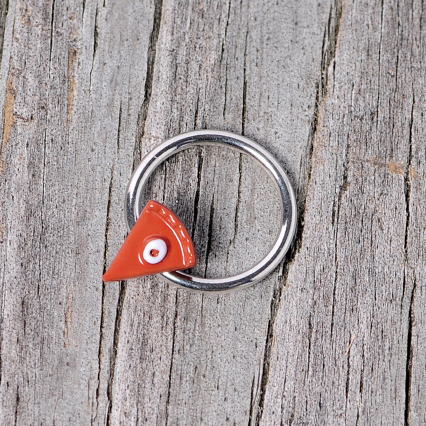 16 Gauge 3/8 Brown Pumpkin Pie Thanksgiving Holiday BCR Captive Ring