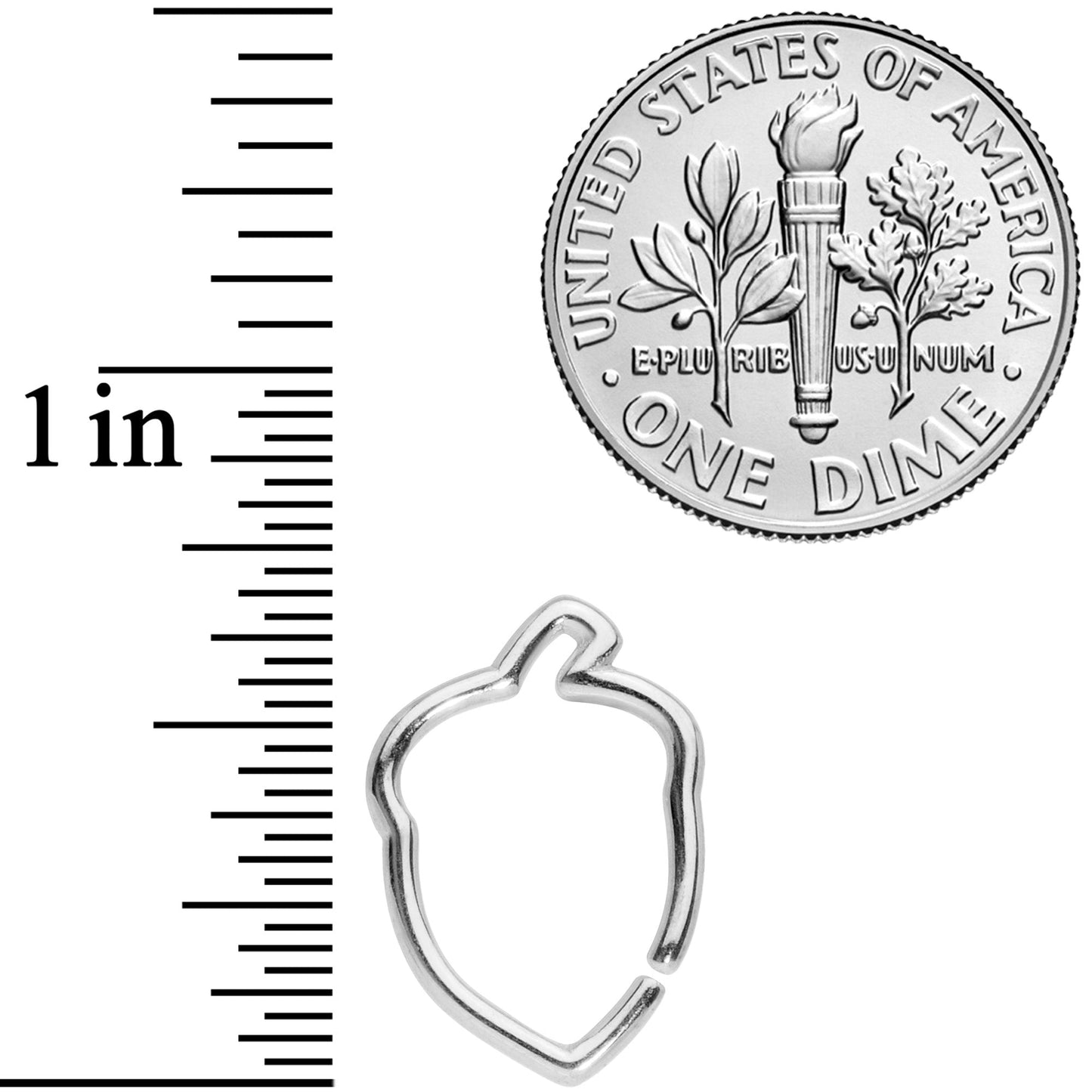 16 Gauge 3/8 Steel Autumn Acorn Closure Ring