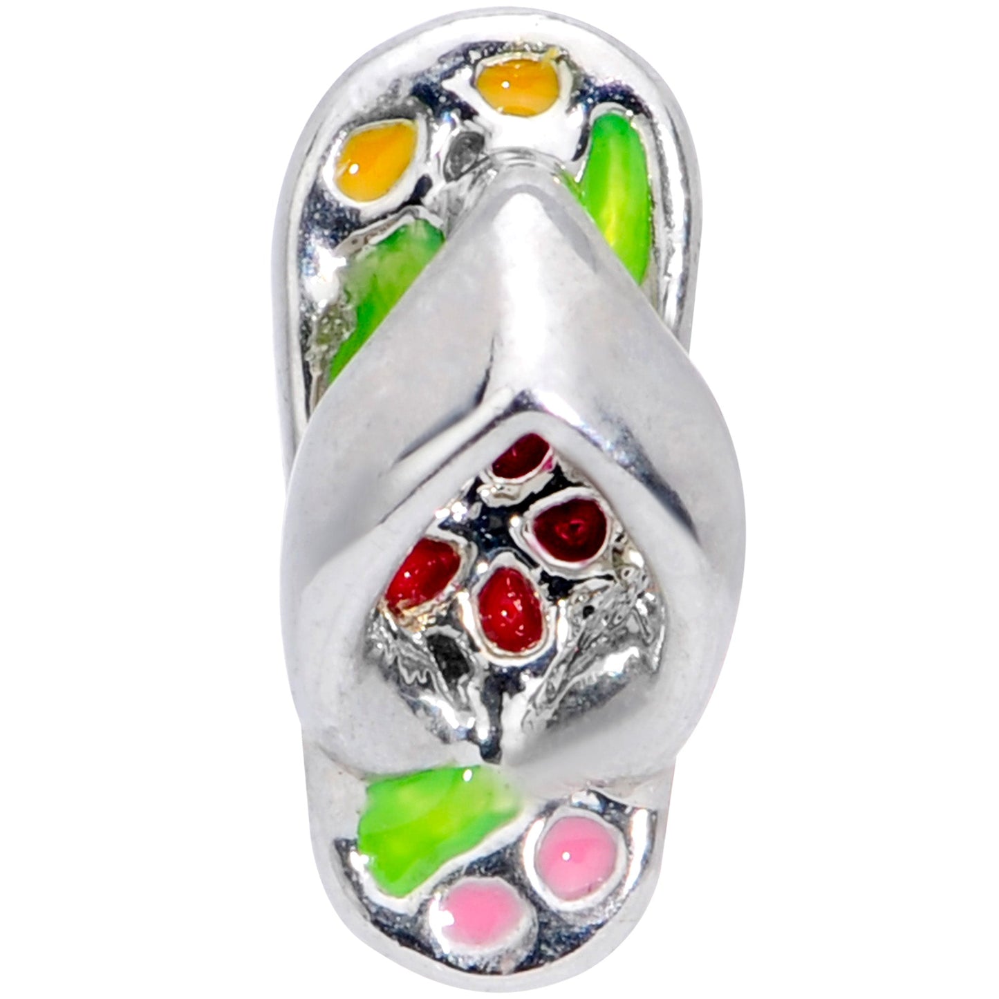16 Gauge 1/4 Pink Green Beach Flip Flop Sandal Cartilage Tragus