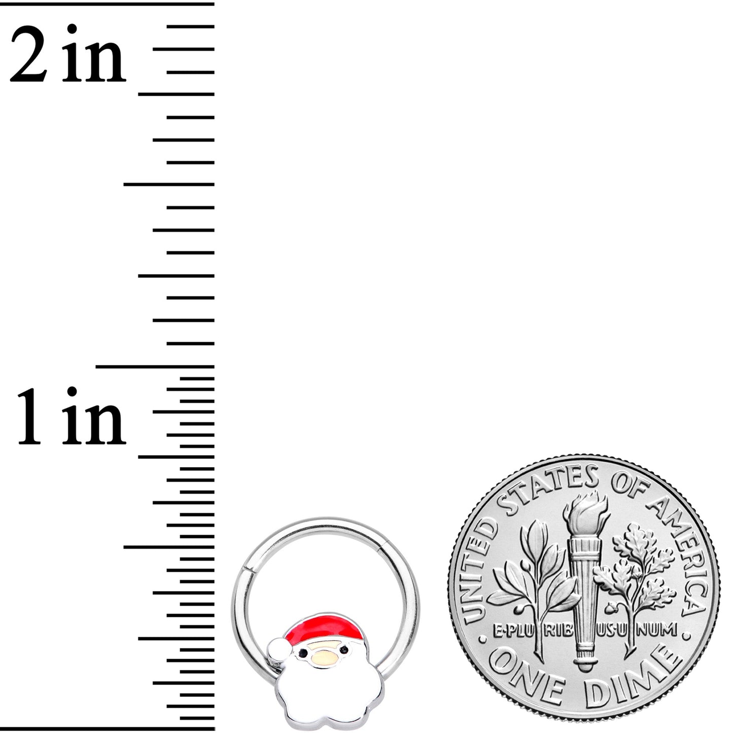 16 Gauge 3/8 Santa Claus Christmas Hinged Segment Ring