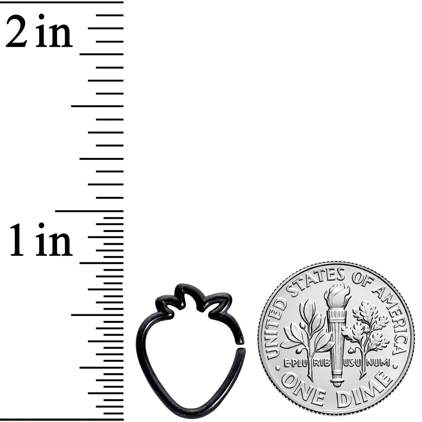 16 Gauge 5/16 Black Plated Fruit Strawberry Closure Ring