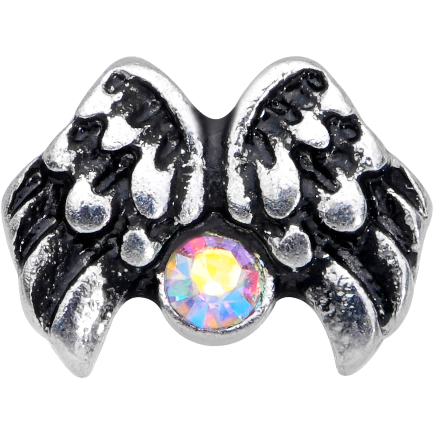 16 Gauge 1/4 Aurora Gem Angel Wings Cartilage Tragus Earring