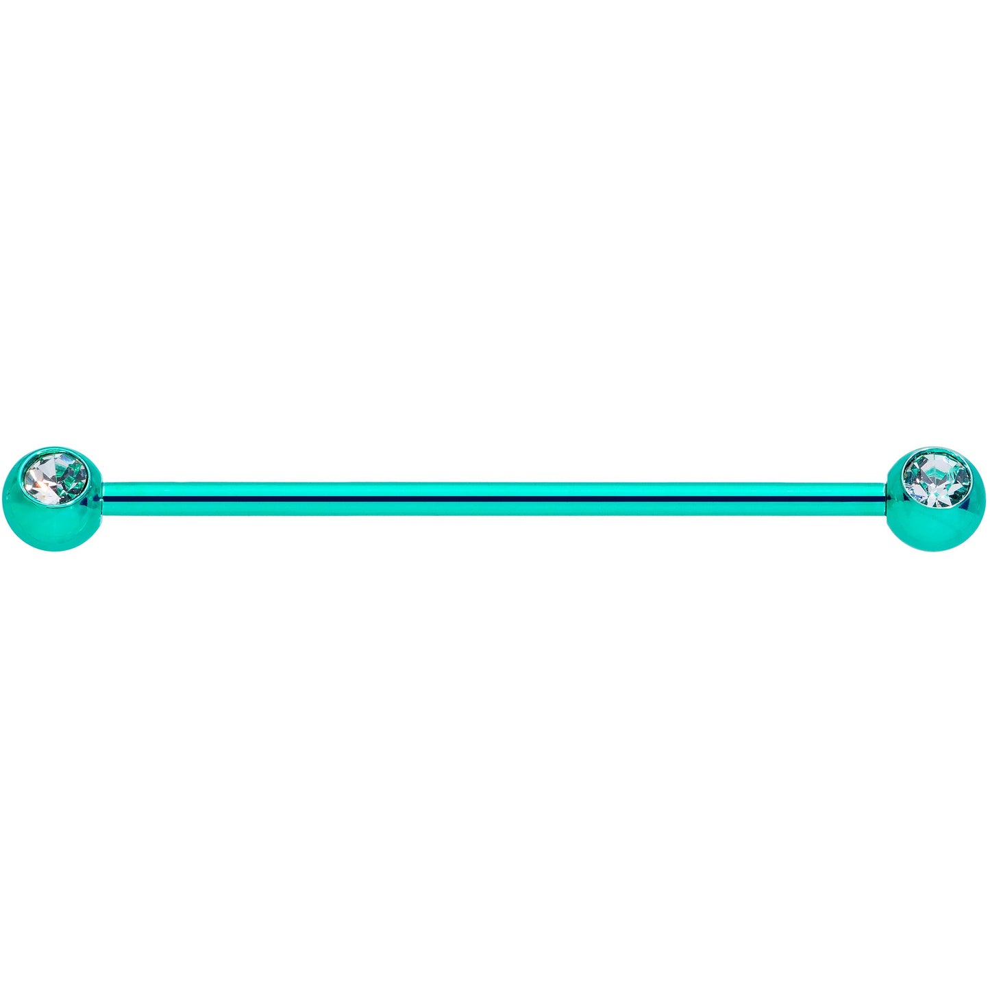 14 Gauge Green Beer St Patricks Day Industrial Barbell Set of 2 38mm