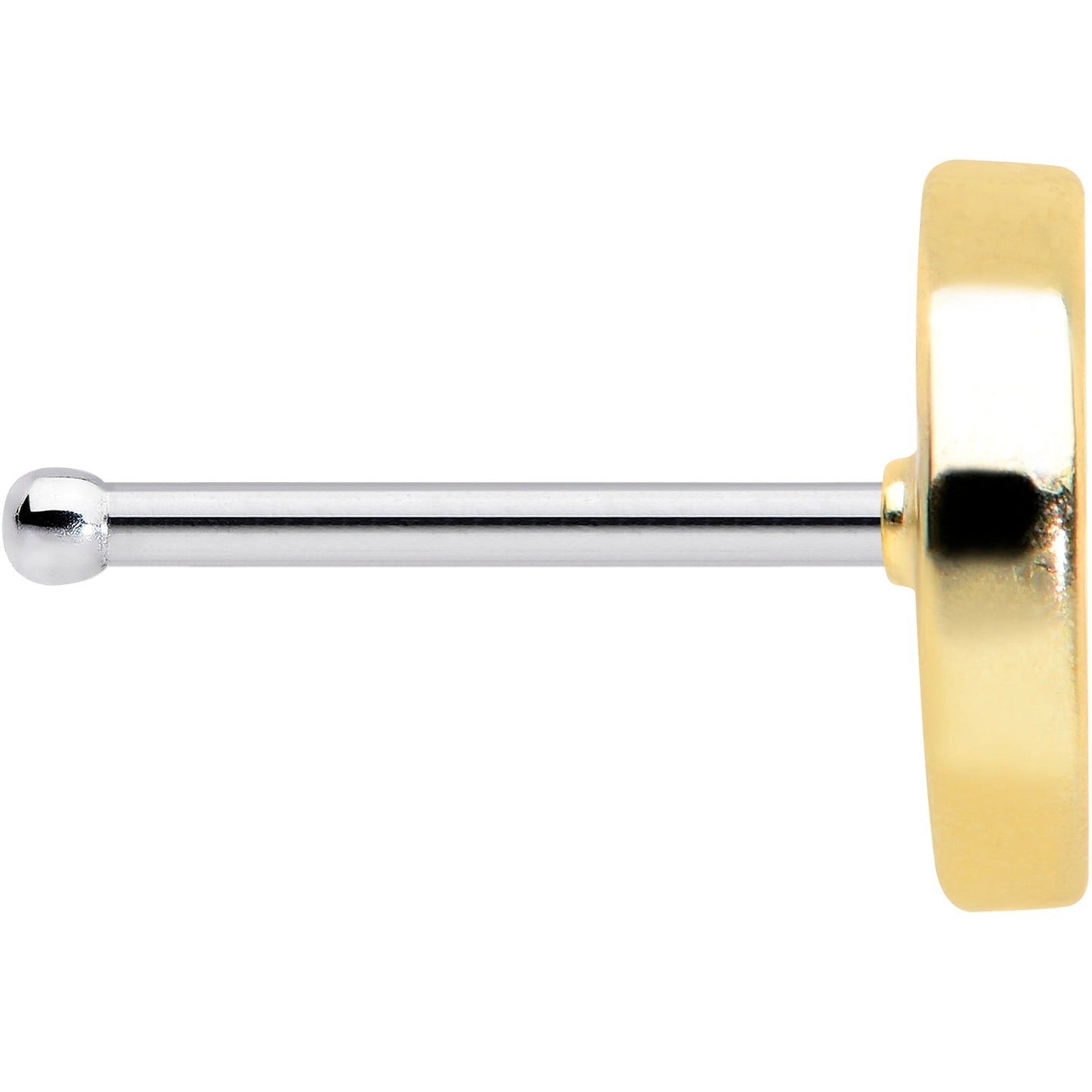20 Gauge 1/4 Clear Gem Gold Tone Orange Tasty Fruit Nose Bone