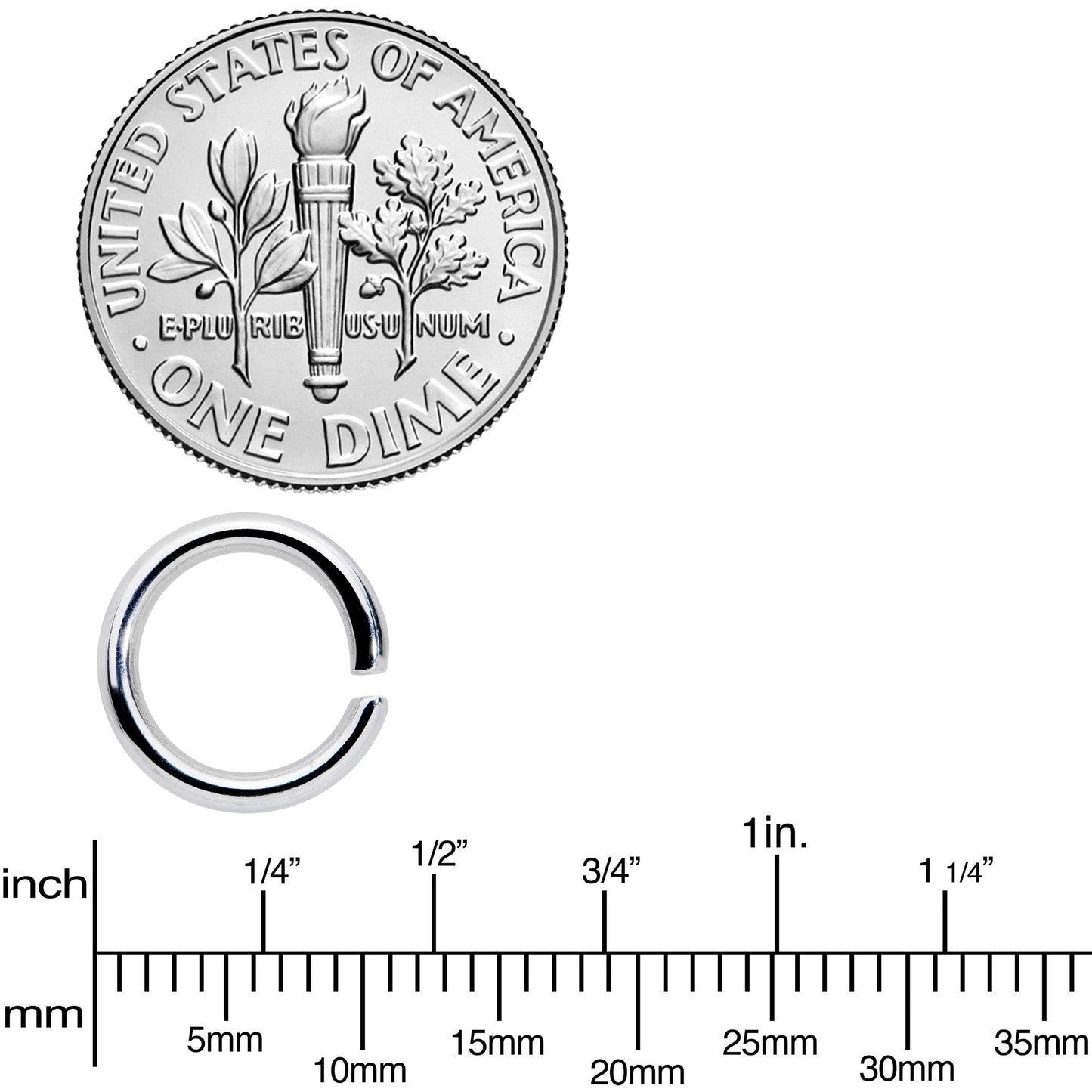 14 Gauge 5/16 Steel Black Gold Tone Seamless Cartilage Ring Set of 12