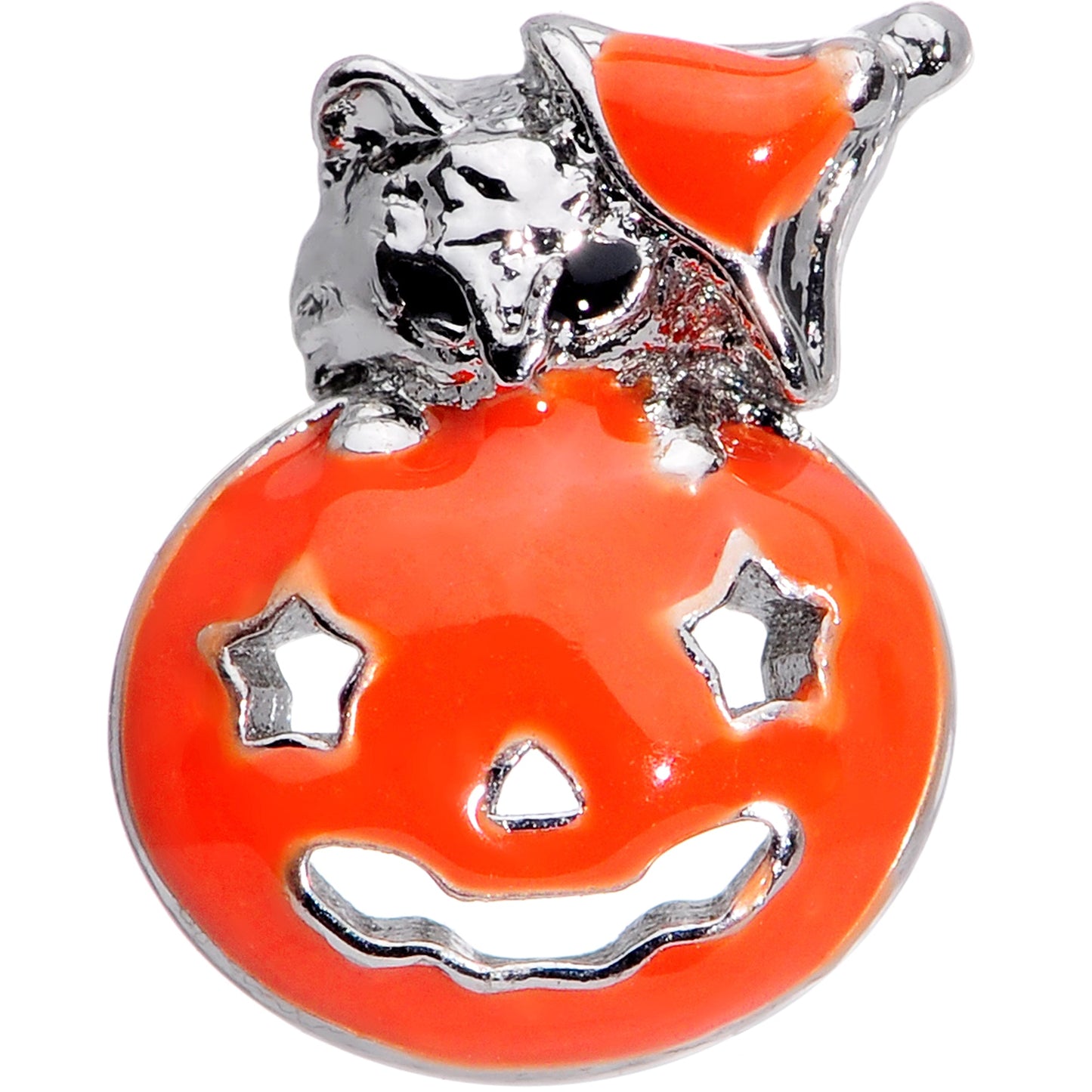16 Gauge 1/4 Cat Pumpkin Halloween Cartilage Tragus